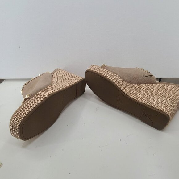 MARC FISHER “Zyme” Square Toe Studded Espadrille Wedges  Size 11M - Picture 8 of 11